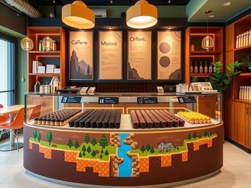 Choco Pixel Trekker - Origins in Pune Bakery Pune bakery where Choco Pixel Trekker was conceptualized, with pixel art of the game on the table